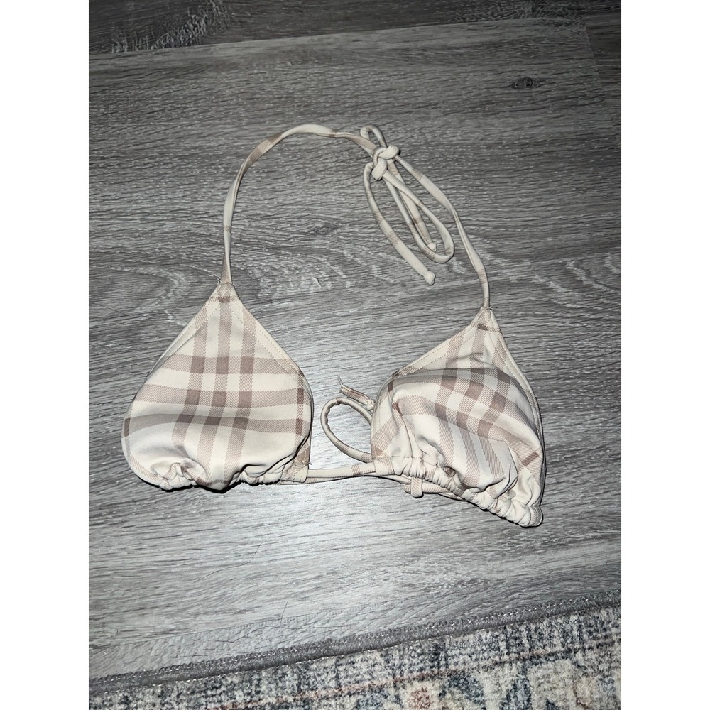 Burberry Triangle Bikini Top Beige Tan XS